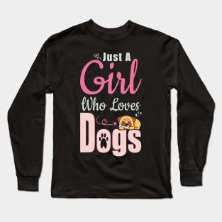 Girl Who Loves Golden Retrievers Dog Gifts Long Sleeve T-Shirt